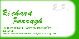 richard parragh business card